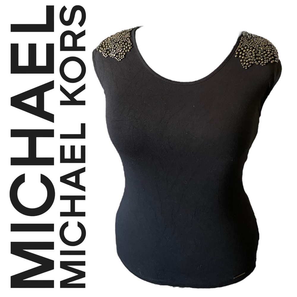 MICHAEL KORS Black and Bronze Shirt